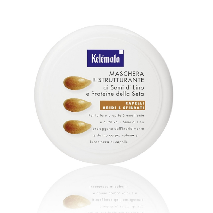 Maschera ristrutturante ai semi di lino e proteine della seta